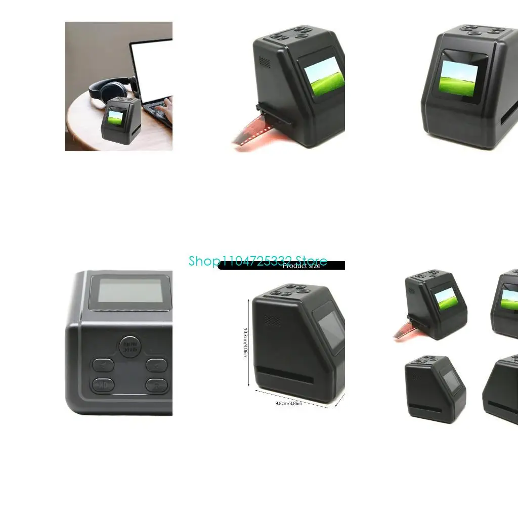 

P5EA Film Scanners Converts 135/126/110mm Slides & Negatives Film Photo Save to Digital Files
