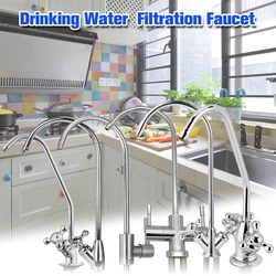 1pc Kitchen Water Filter Faucet 1/4 Inch Connect Reverse Osmosis Faucet 1/2/3Heads Stainless Steel Filter for Drinking Purifier