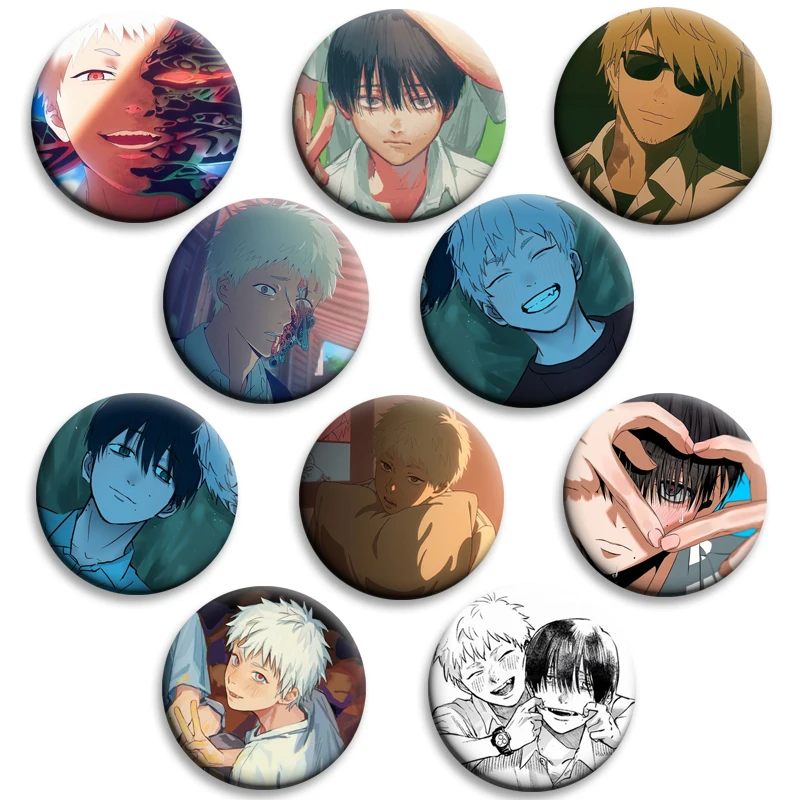 Anime The Summer Hikaru Died Brooches Cartoon Figure Yoshiki Hikaru Creative Badges for Clothes Decoration Bag Accessories Gifts
