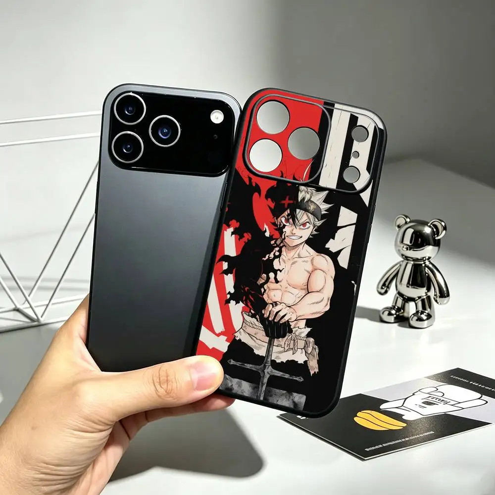 Anime Asta Black C-Clover Phone Case Silicone Soft For IPhone 17 16 15 14 13 12 11 X XR Plus Pro Max Plus