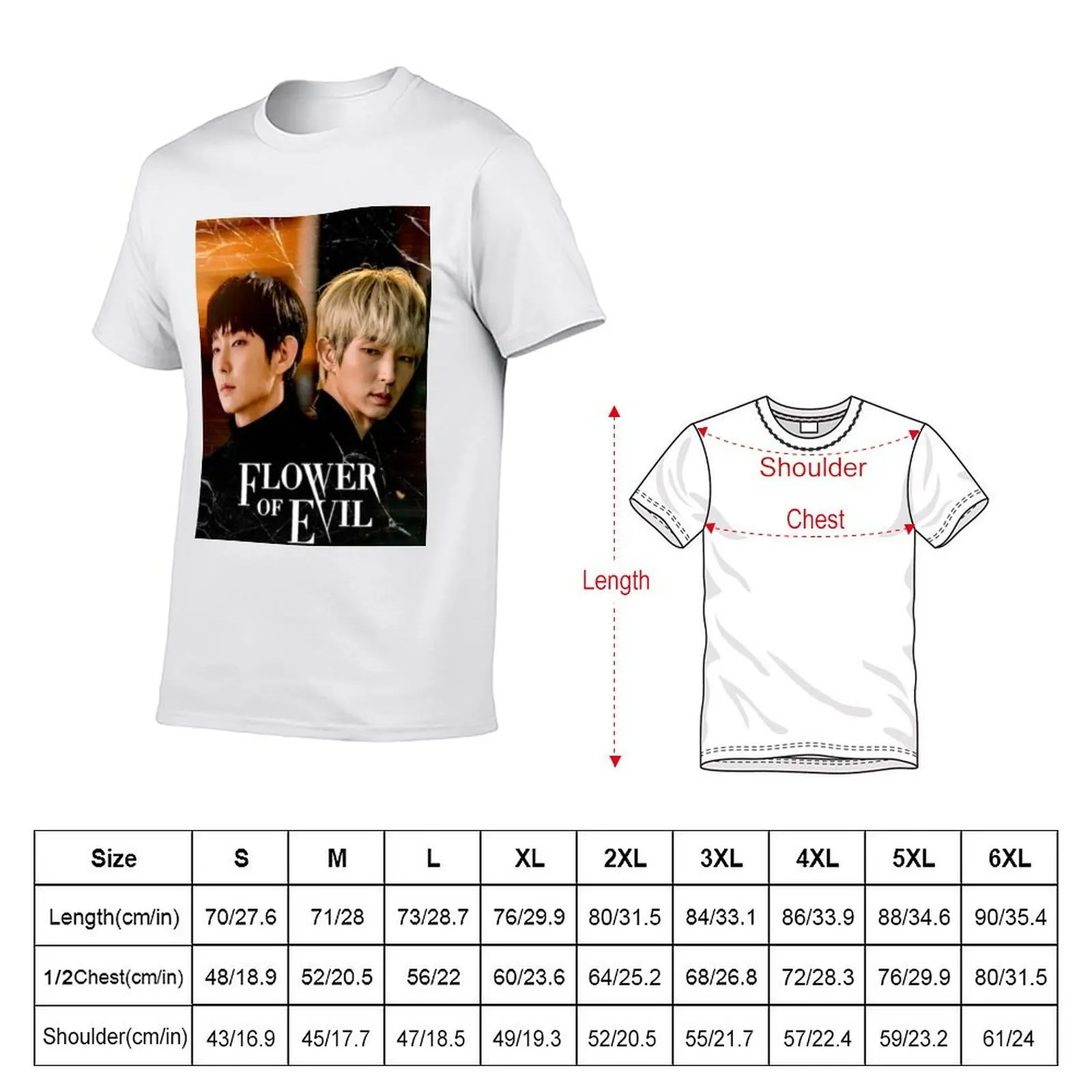 Flower of Evil Kdrama - Lee Joon Gi - Moon Chae Won T-shirt boys whites summer clothes Short sleeve tee mens graphic t-shirts