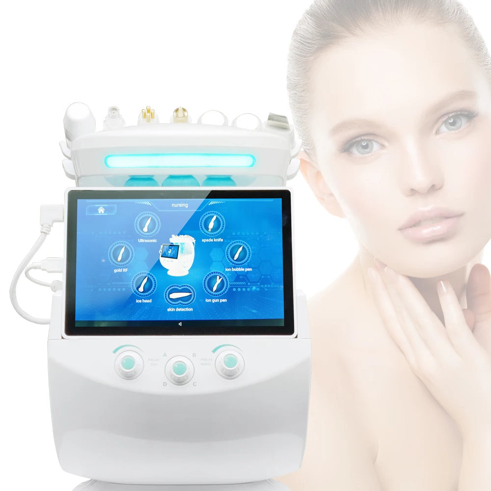 Yingcai 7 em 1 água oxigênio bolha jato máquina de beleza facial multifuncional peeling facial anti envelhecimento dispositivos de análise da pele