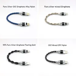 OTG USB-C TypeC Male To Male OCC Mixed OFC / Pure silver Twisting Nylon Cable For ONIX Alpha XI1 mobilephone little tail decoder