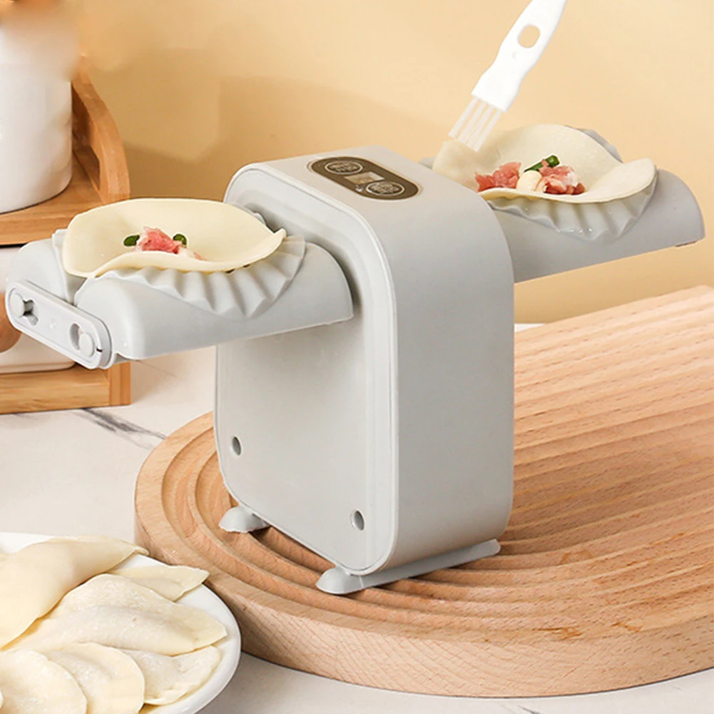 

Automatic Dumpling Maker Mould Machine Household Press Double Head Dumpling Making Mold Machine Empanadas Pierogi Kitchen Gadget