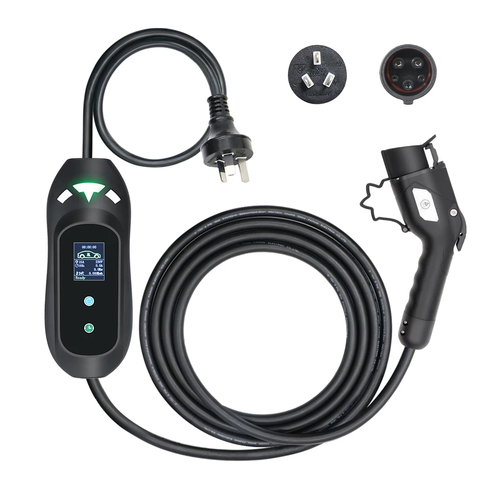 

Ev Charger Type 1 15A 1P Adjustable SAE J1772 AU Plug Portable EVSE Charging Station Electric Vehicle Car Charger Fast