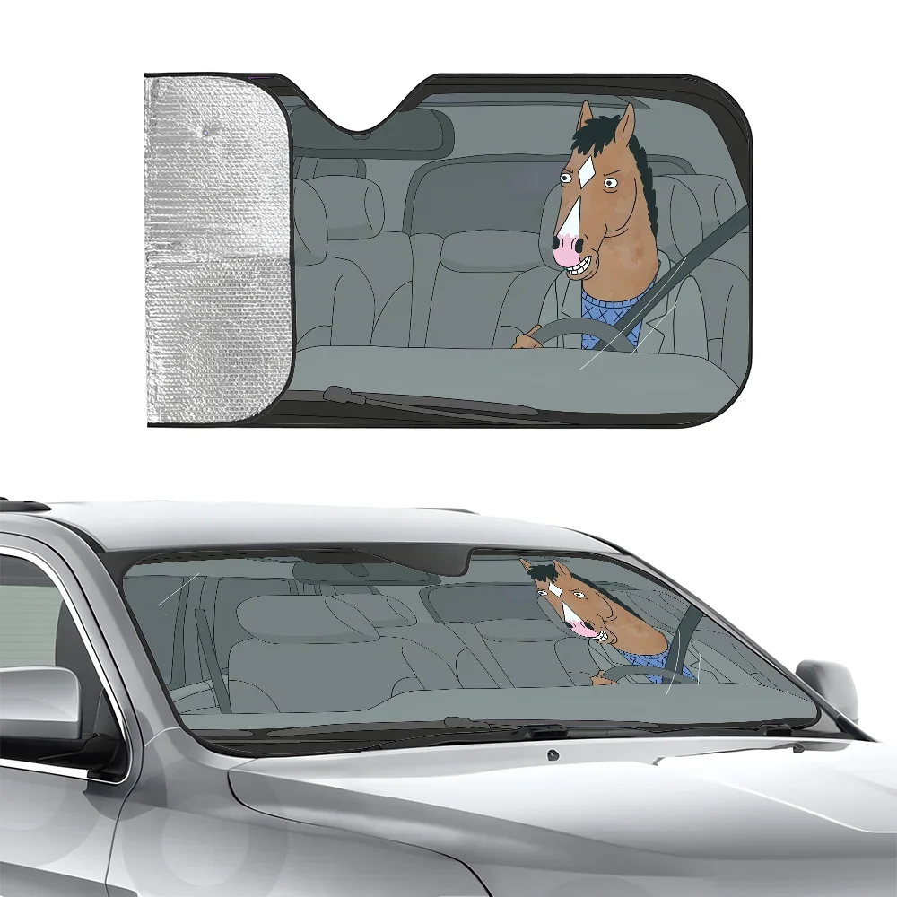 

H-HorsemanS Driving Car SunSha Heat-insulating Aluminum Film Windshield Sunshas UV Rays Blocks Car Sun Visor Protector