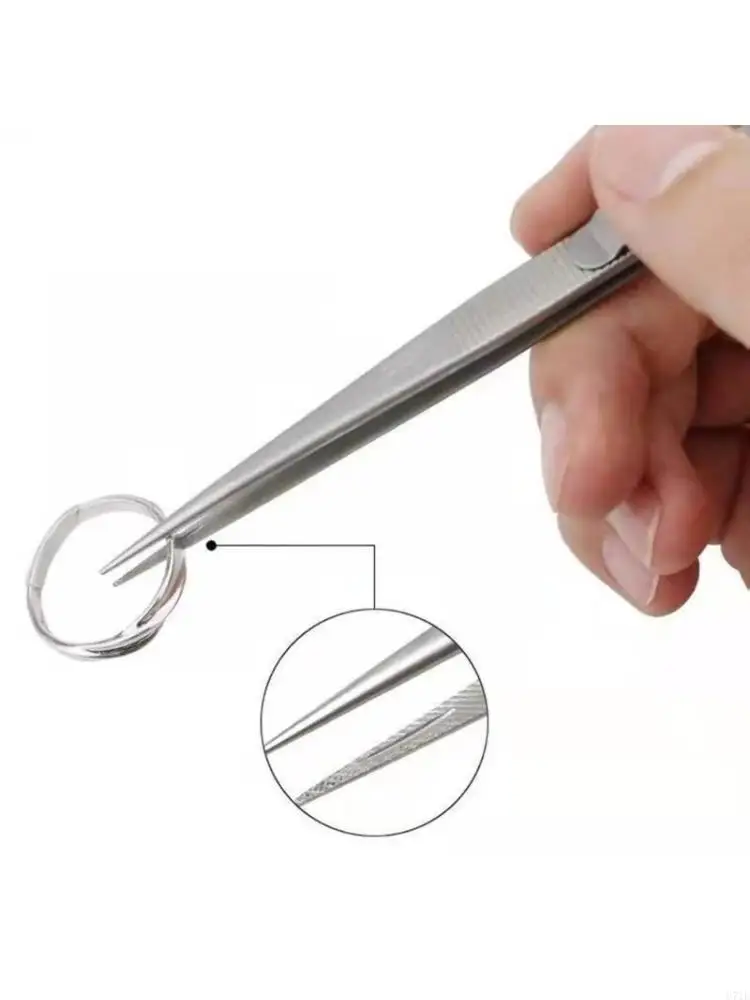 Professional Stainless Steel Tweezers for Jewelry Making Straight Bending Tip