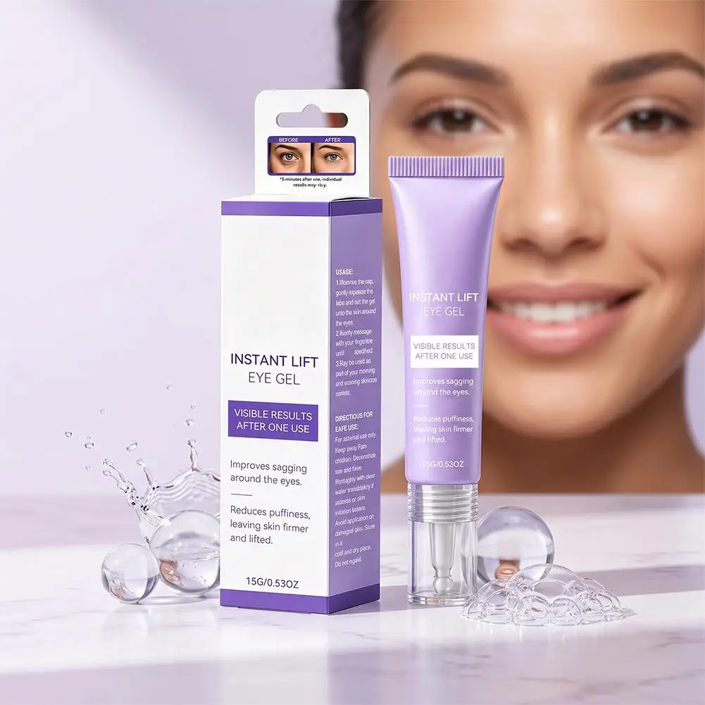 Instant Lift Firming Eye Cream Reduces Eye Swelling Improves Face Area Sagging Gel Formulation Collagen Enriched Eye Moisturizer