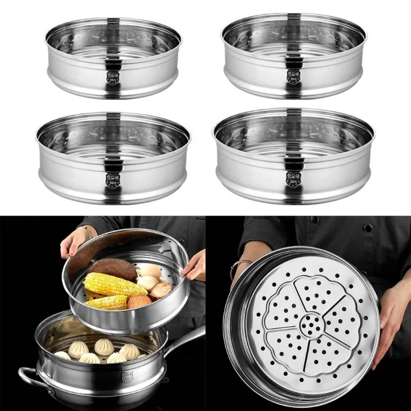 

Steamer-Cookware 26/28/30/32cm Stainless Steel Veggie Steamer-Grid Vegetable Food-Steamer Basket Insert Kitchen Saucepot