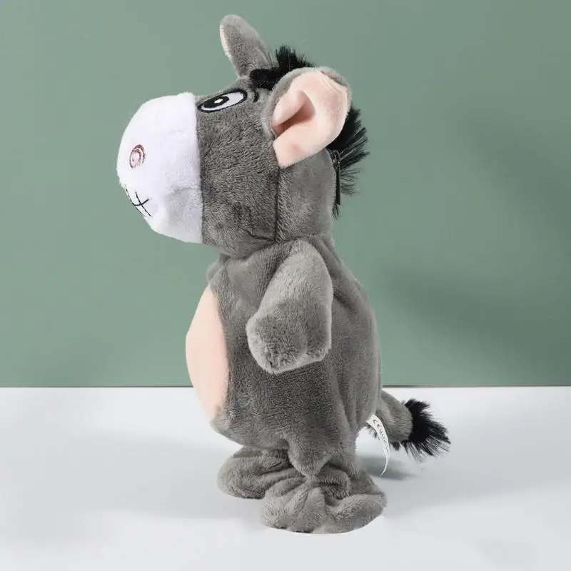 Walking Donkey Stuffed Toy Stuffed Talking Toy Talking Stuffed Animal Interactive Musical Toys Soft Sensory Learning Development