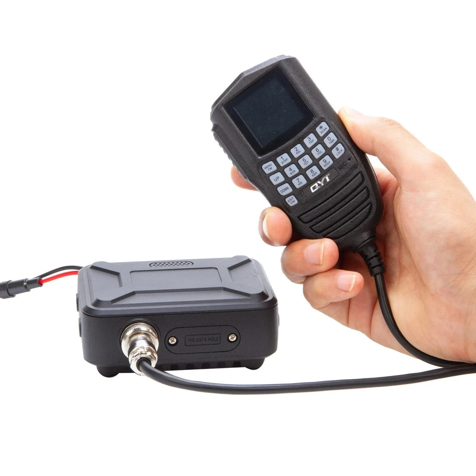 QYT KT-WP12 Walkie Talkie Dual Band VHF UHF 136-174MHz 400-480MHz 25W 200Chs Mini Car Mobile Radio FM Vox Scrambler Hand Mic