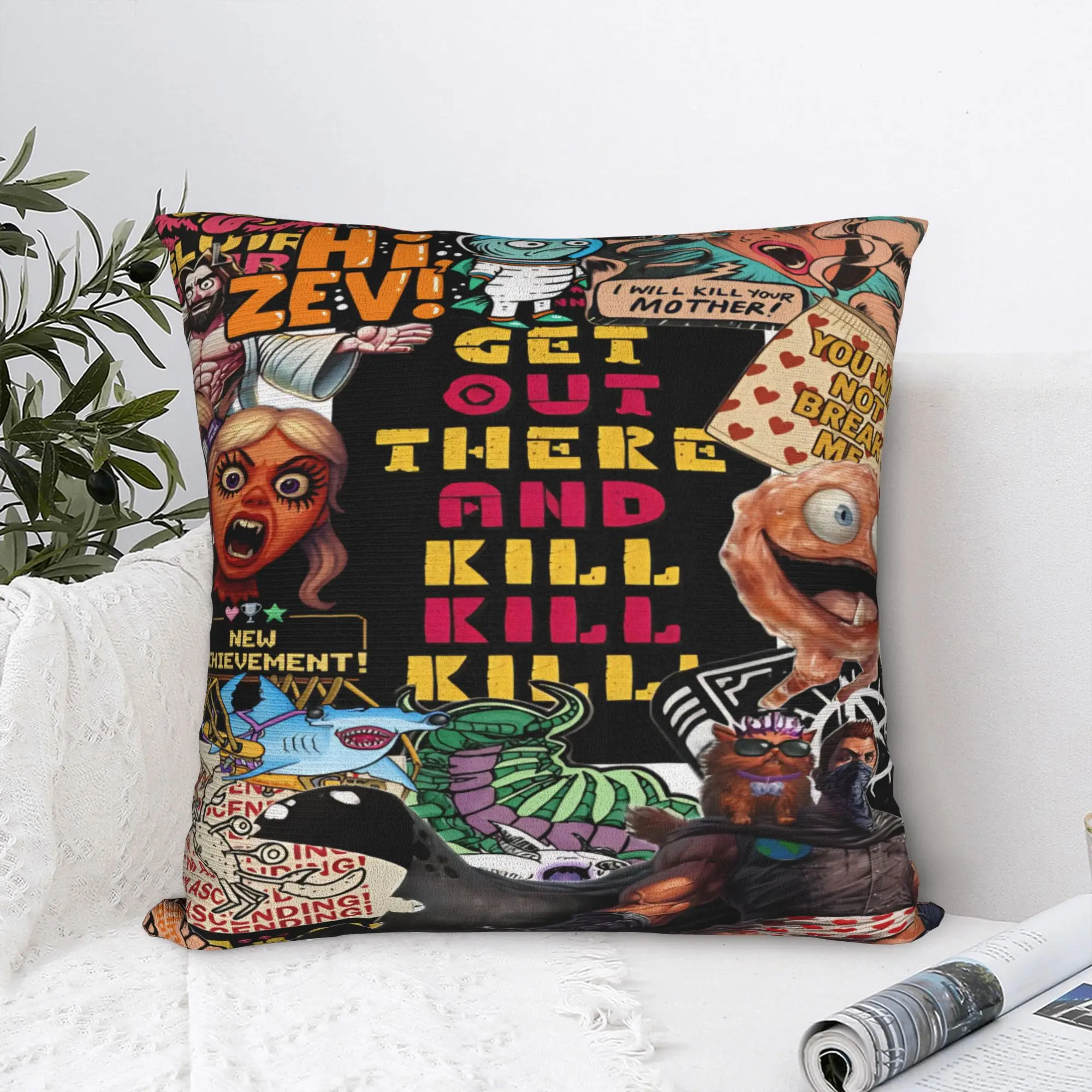 Dungeon Crawler Carl  Pillowcases Merchandise Soft Cushion Cover  Throw Pillow Cover Bed Decor Square Multi Size