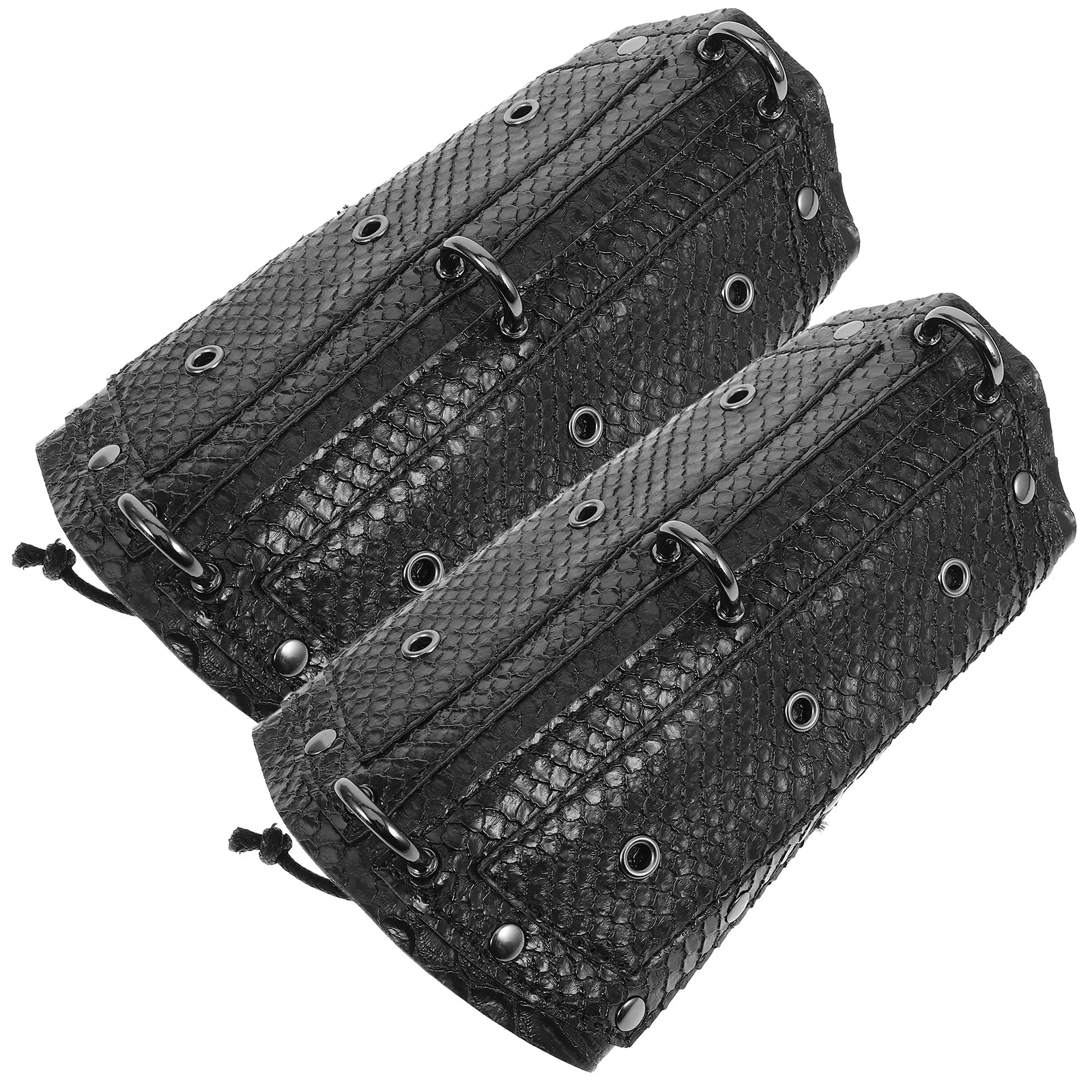 1 par punk pele de cobra braço mangas longas artificiais cosplay festa de halloween traje fotografia adereços mangas braço masculino