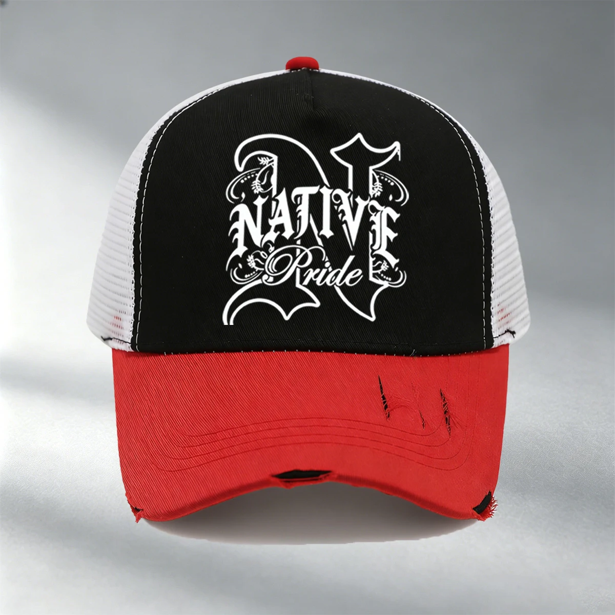 Unisex Mesh Breathable Baseball Cap/Print Trucker Hat/Suitable For Both Men And Women/Versatile Adjustable, Fit For Outdoors
