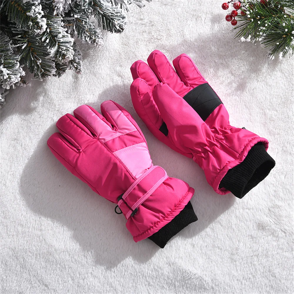 Winter Style Outdoors Ski Glove For Unisex Plush Thickening Warm Waterproof Windbreak Ride Keep Out The Cold Cotton Gloves