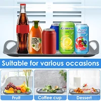 2Pcs Non-Slip Food Serving Tray with Handle 2