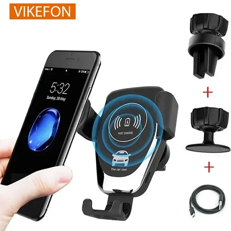 30W Wireless Chargers Fast Car For iPhone 15 14 13 12 11 Pro XS Max XR Samsung Xiaomi Wireless Charging Phone Car Holder Charger