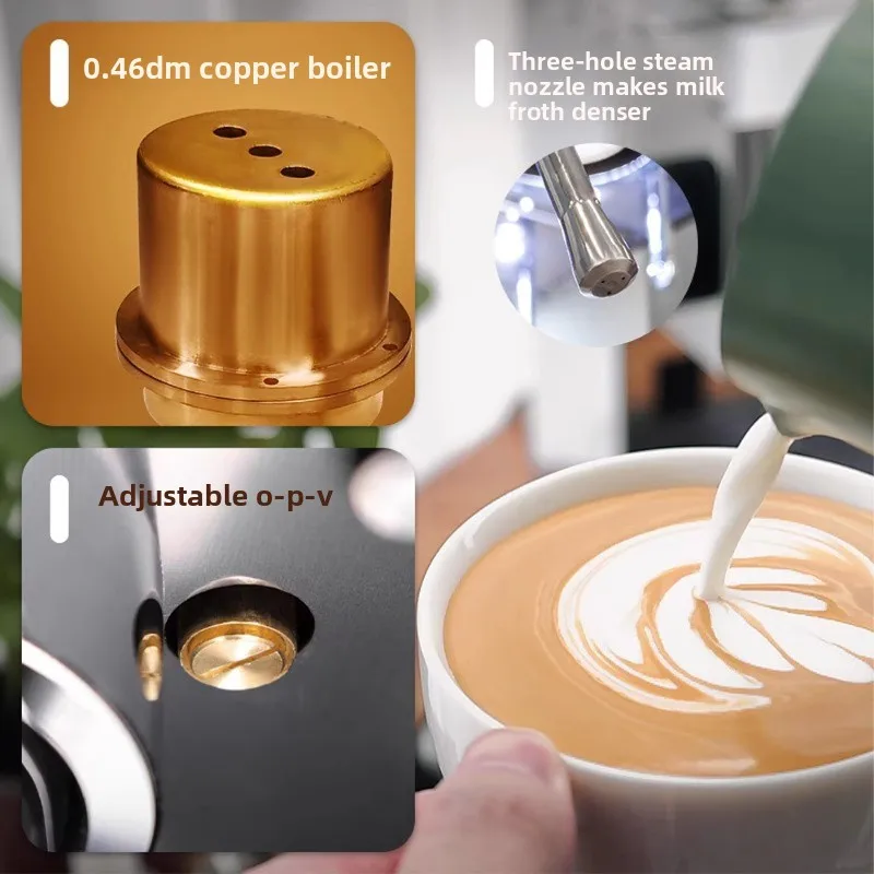 M3Pro semi-automatic coffee machine, Italian double pump household independent steam, latte milk foam, coffee machine