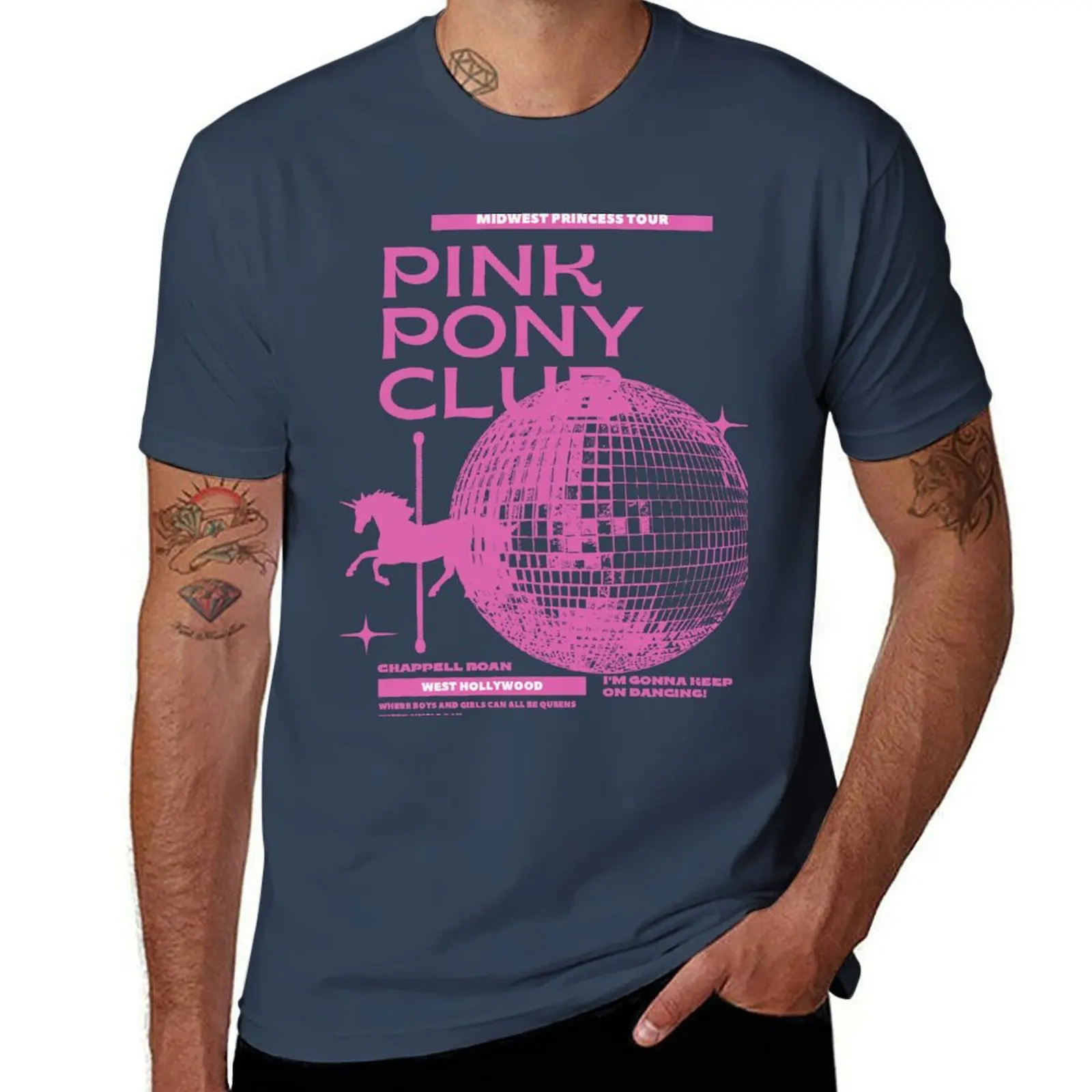 

Chappell Roan Shirt Pink Pony Club TShirt Midwest Princess Tour Sapphic Lesbian WLW Pride Music Tee T-Shirt