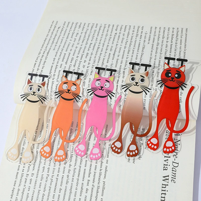 1Pcs Hollowed Black Cat Bookmark Cartoon Design Great Gift for Cat Fans & Bookworms on Birthdays & Christmas