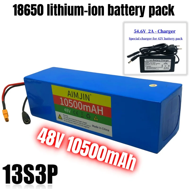 

13s3p 48V 10.5Ah lithium ion battery pack, electric bicycle, electric bicycle scooter, with BMS and charger