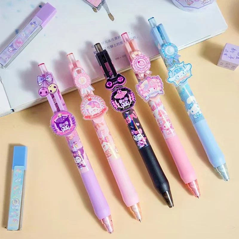 Sanrio Cute Mechanical Pencils Mymelody Kuromi Cinnamoroll 0.5mm Automatic Pencils Kids Gifts Writing Tool Kawaii Stationery