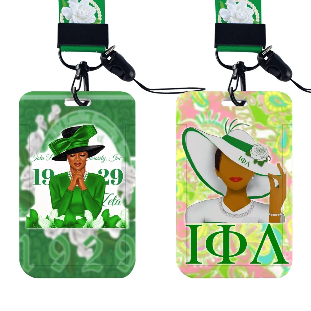 Polyester Lanyard Keychain, Badge Holder, ID Card Holder, Sorority Iota Phi Lambda, Stationery, Hot Sell