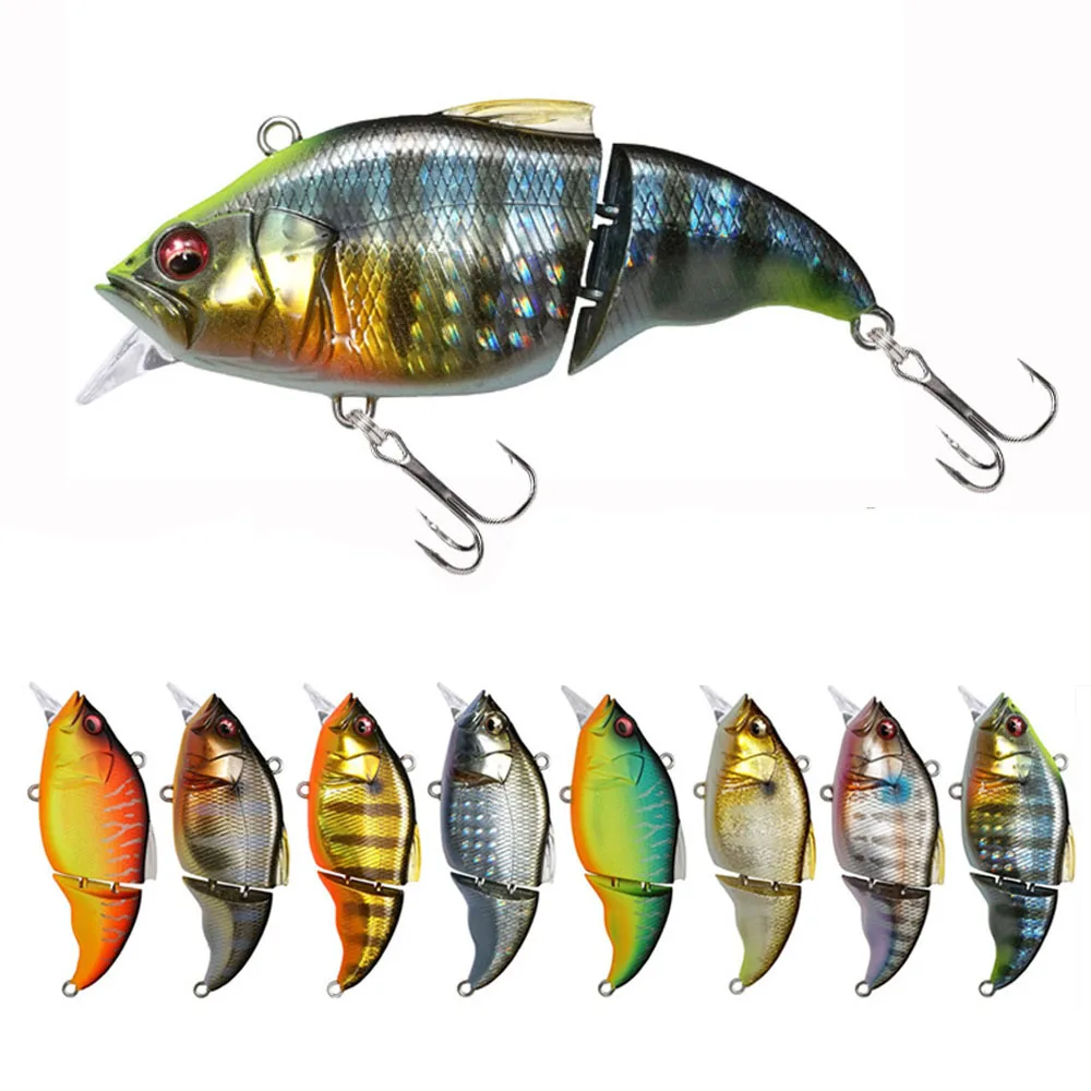 Señuelo de Pesca Vatalion de 71 mm, Señuelo Articulado con Vibración, Señuelo para Pescar Lubina, 9.7 g, Señuelo Flotante Vatalion Leurre