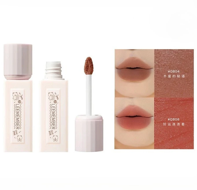 

Makeups LEEMEMBER Milk Matte Lip Clay Longlasting Non-sticky Waterproof Lip Glaze Velvet Sweatproof Lipstick Wholesale Cosmetics