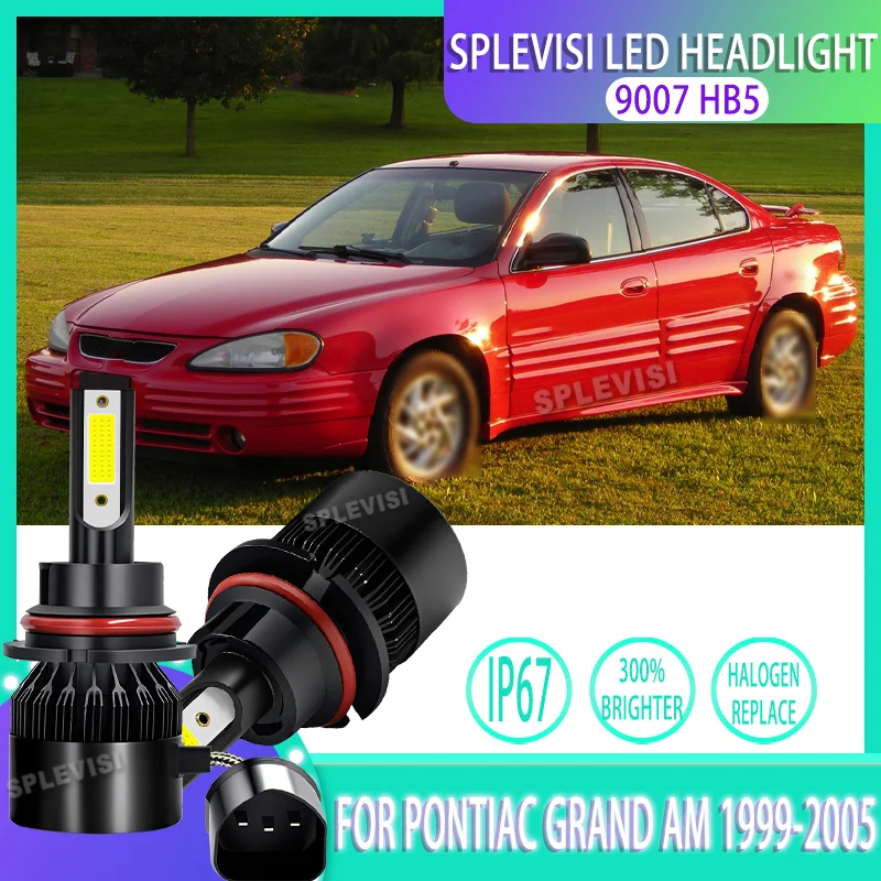 

9007 LED Headlight High/Low Beam Set Built-in Fan for Endurance 60w 12v For PONTIAC Grand Am 1999 2000 2001 2002 2003 2004 2005