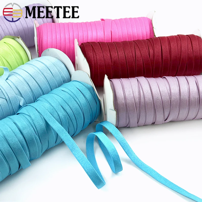 5/10M Elasticity Belt Bias for Underwear Bra Strap 6/8/10/15mm Polyester Elastic Band Sewing Rubber Bands Stitching Supplies view 2