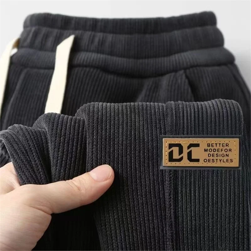 Men's Casual Pants Loose Fit Corduroy Workwear for Construction Site Wear Resistant Autumn Spring Office Work Loose Leggings