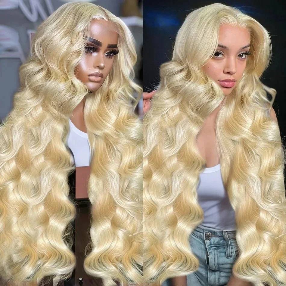 Perruque Lace Front Wig sans colle naturelle blonde, cheveux humains, 13x6 HD, 4x4 13x4, 30 pouces, pre-plucked, avec baby hair