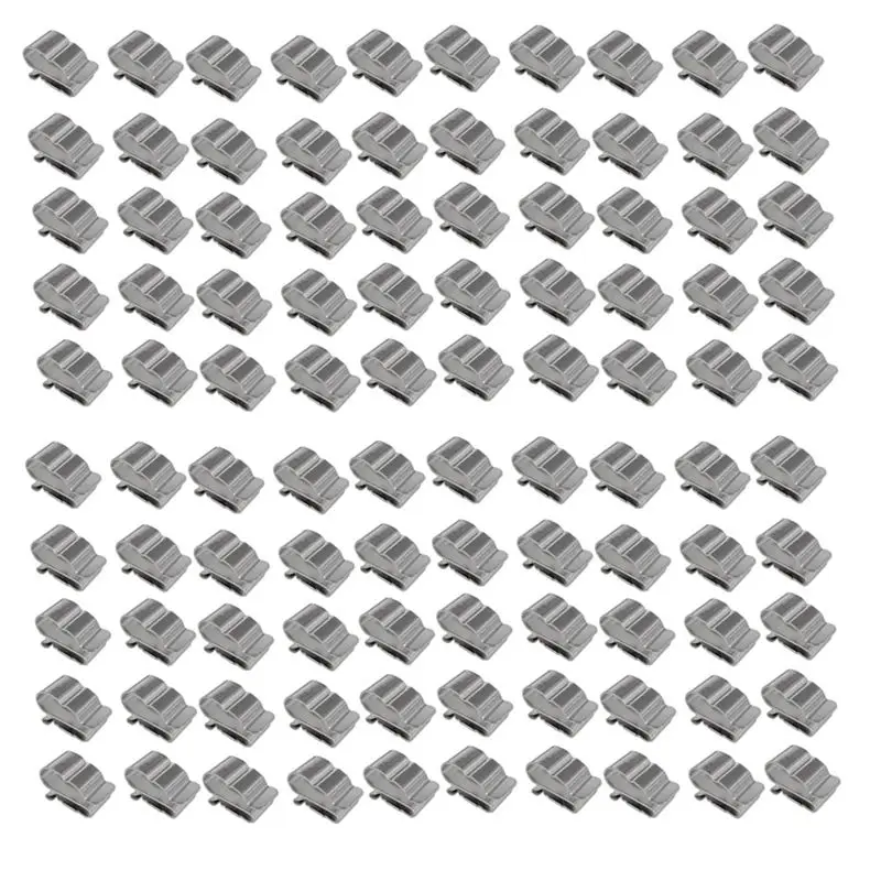

A29F-100PCS Photovoltaic Cable Clip Cord Clamp 304 Stainless Steel Solar Cable Clip Solar Panel Cable Clip