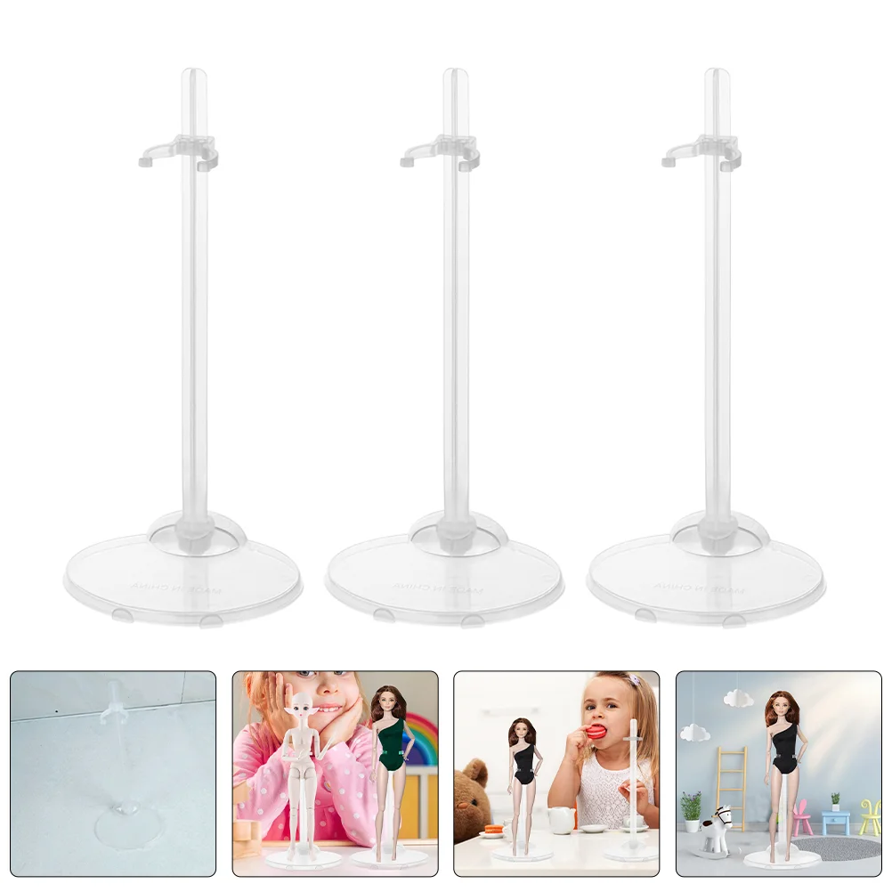 

24 Pcs Display Stand Holder Action Figure Support Rack Bracket Transparent
