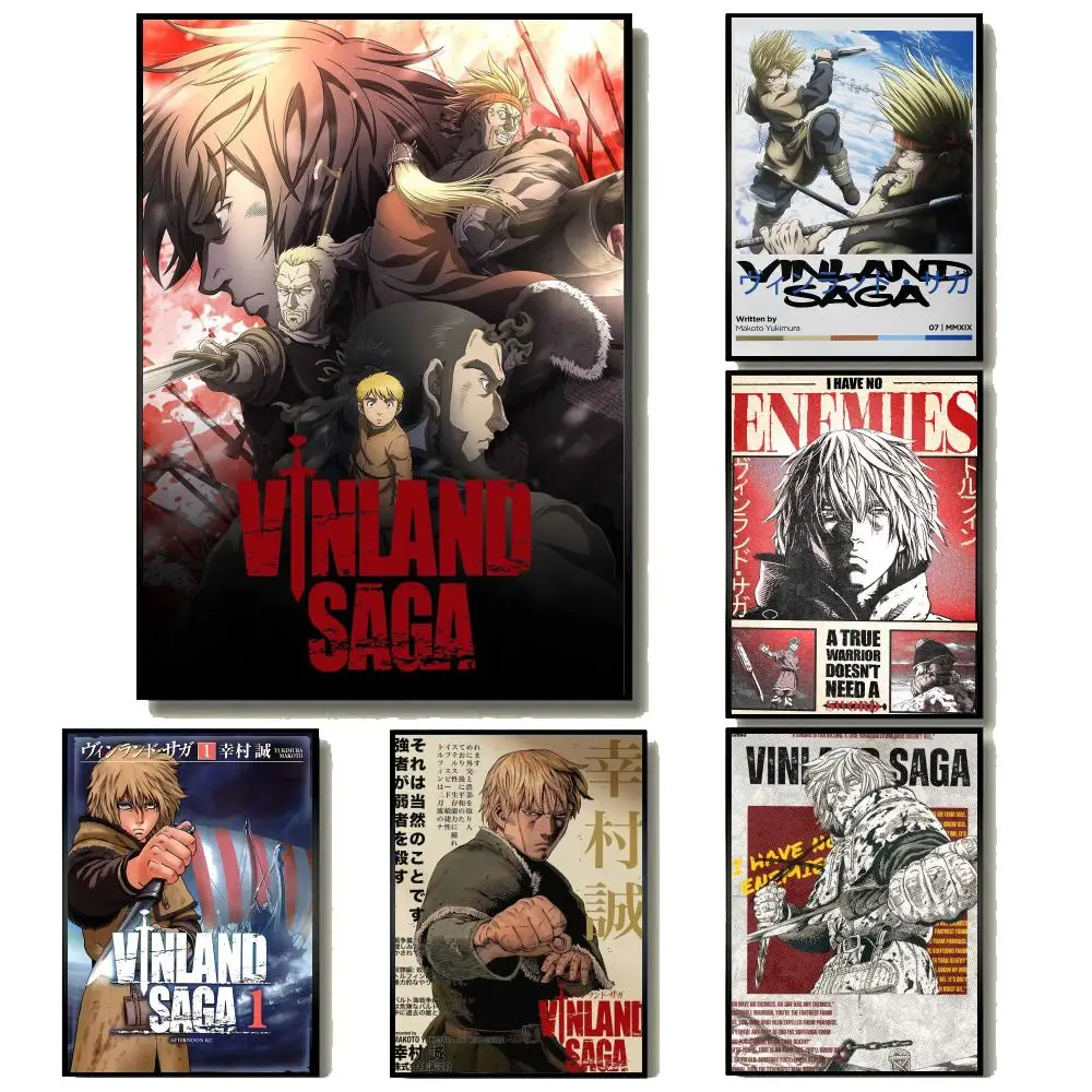 Classic V-Vinland Saga Anime Poster Modern Minimalist Wall Art Prints for Home Decor Interior Bedroom Living Room