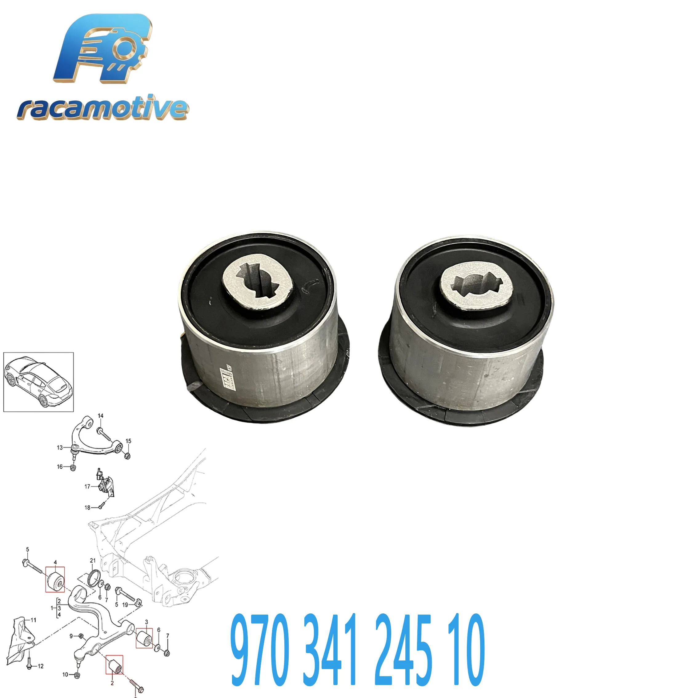 97034124510 7L0407077 97034124101 97034124301  for Porsche Panamera 3.6L Platinum 4.8L S front and rear control arm bushing kit.
