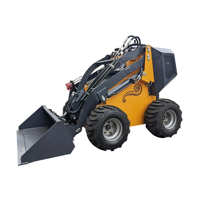 Customized Engineering Construction Multi functional Agricultural Wheeled Sliding Small Forklift with Micro Slippage Loader