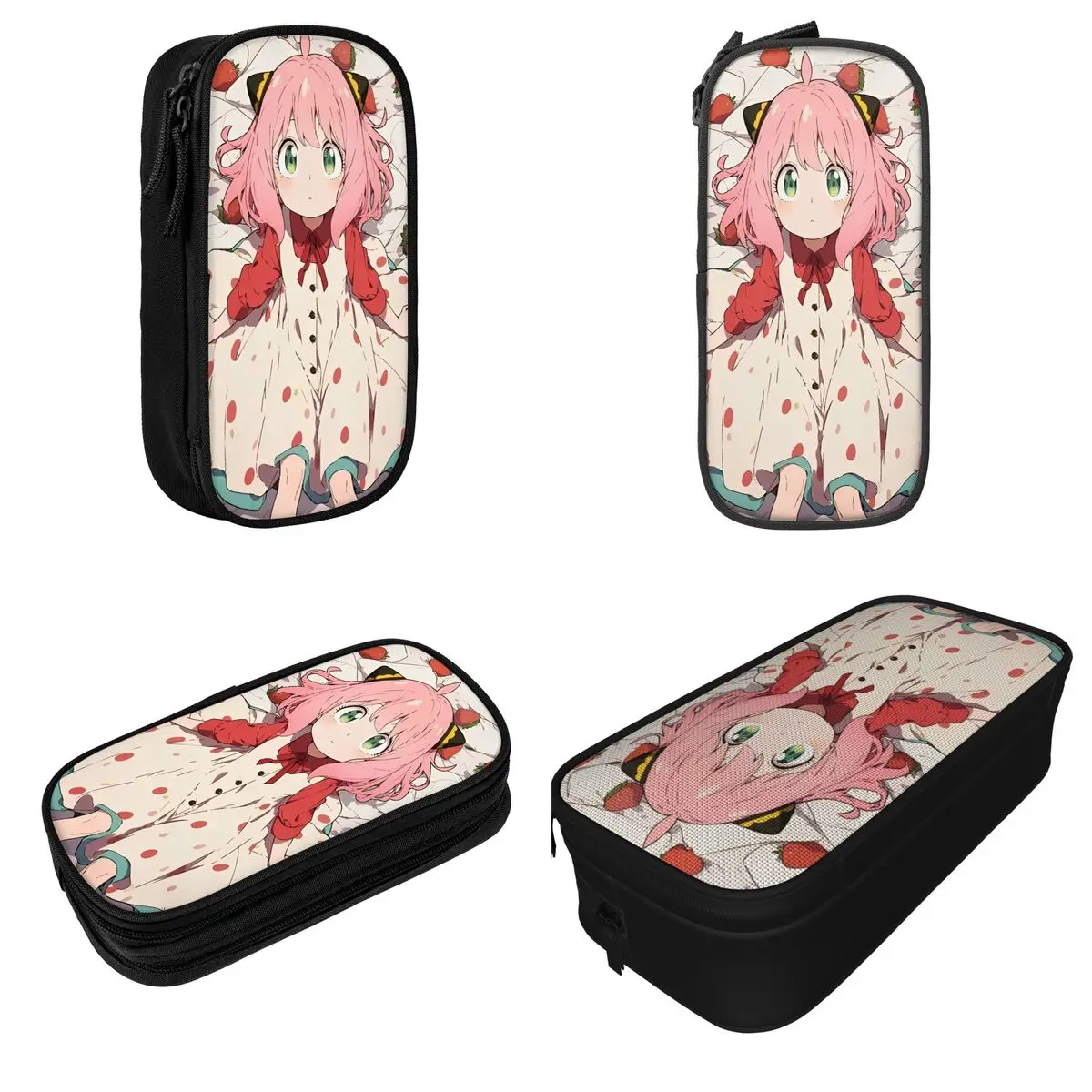 Anya Kawaii Spy X Family مقلمة أنيمي كوميك القلم حقيبة أطفال تخزين كبير الطلاب مدرسة هدية صندوق رصاص