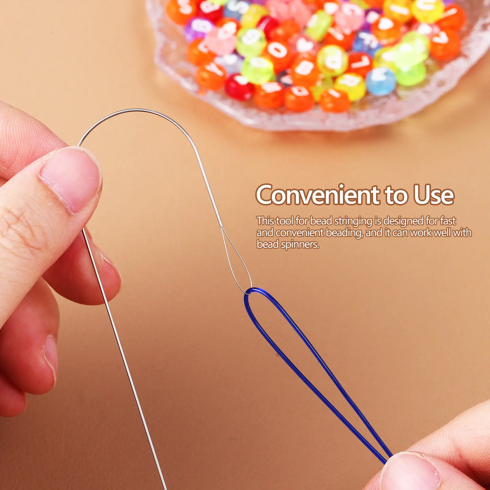 

6Pcs Bead Threader Curved Beading Needles for Jewelry Making Small Beads Stringing Tool Metal Bead Threading Accessories