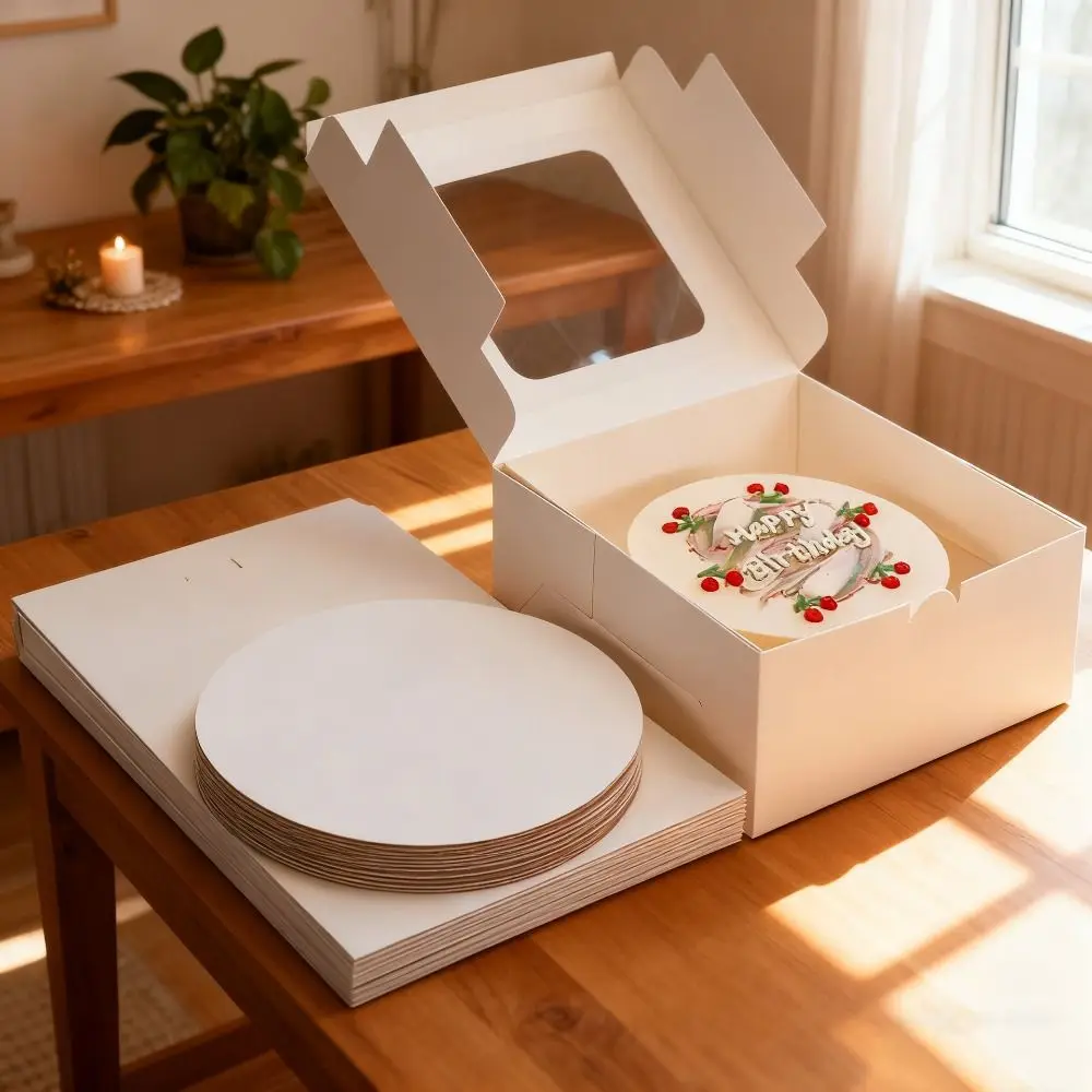 Safe 6/8/10/12/14in Cake Board Base Round Disposable Round Cake Tray Pad Baking Cake Base Pastry Display
