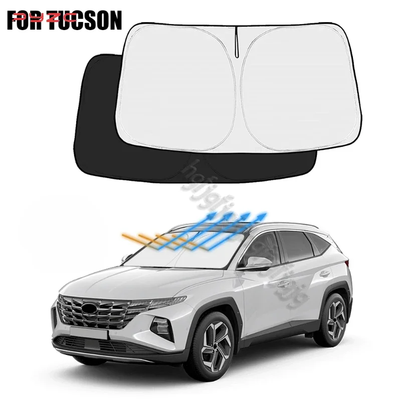 For Hyundai Tucson 2022 2023 2024 2025 Car Windshield Sunshade Cover Front Window Sun Shade Visor Auto Interior UV Protection