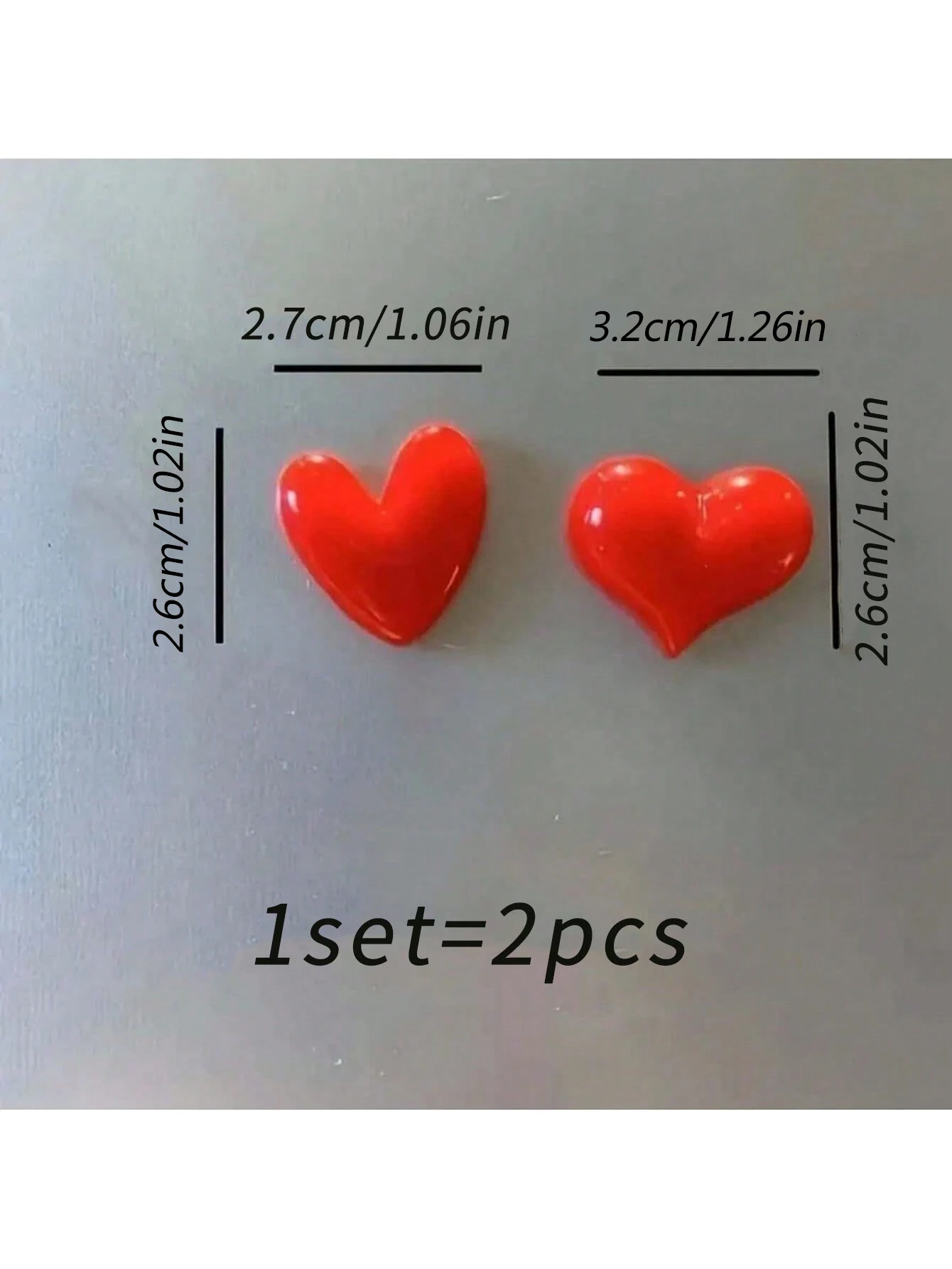 Modern Heart-Shaped Refrigerator Magnets Set - Cute Decorative Fridge Magnets Office Personalization 2/4/8pcs Options Available