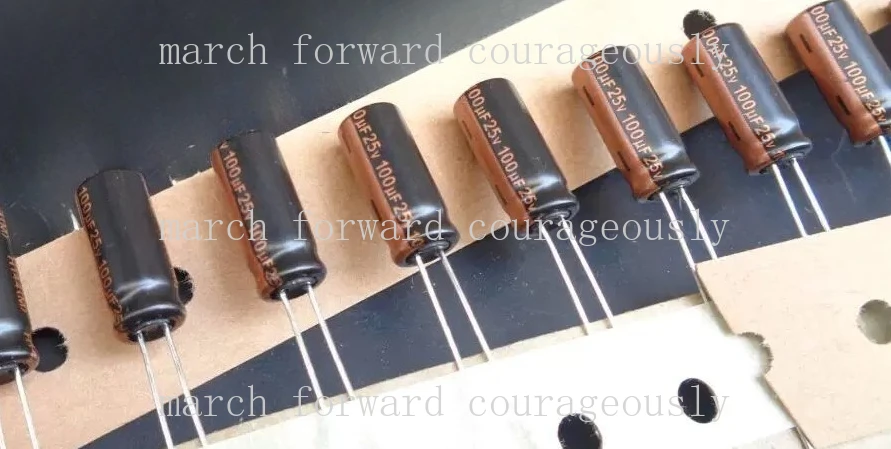 

100pcs for LELON RXK High-frequency, low-resistance, long-life 25V 100UF 6X15