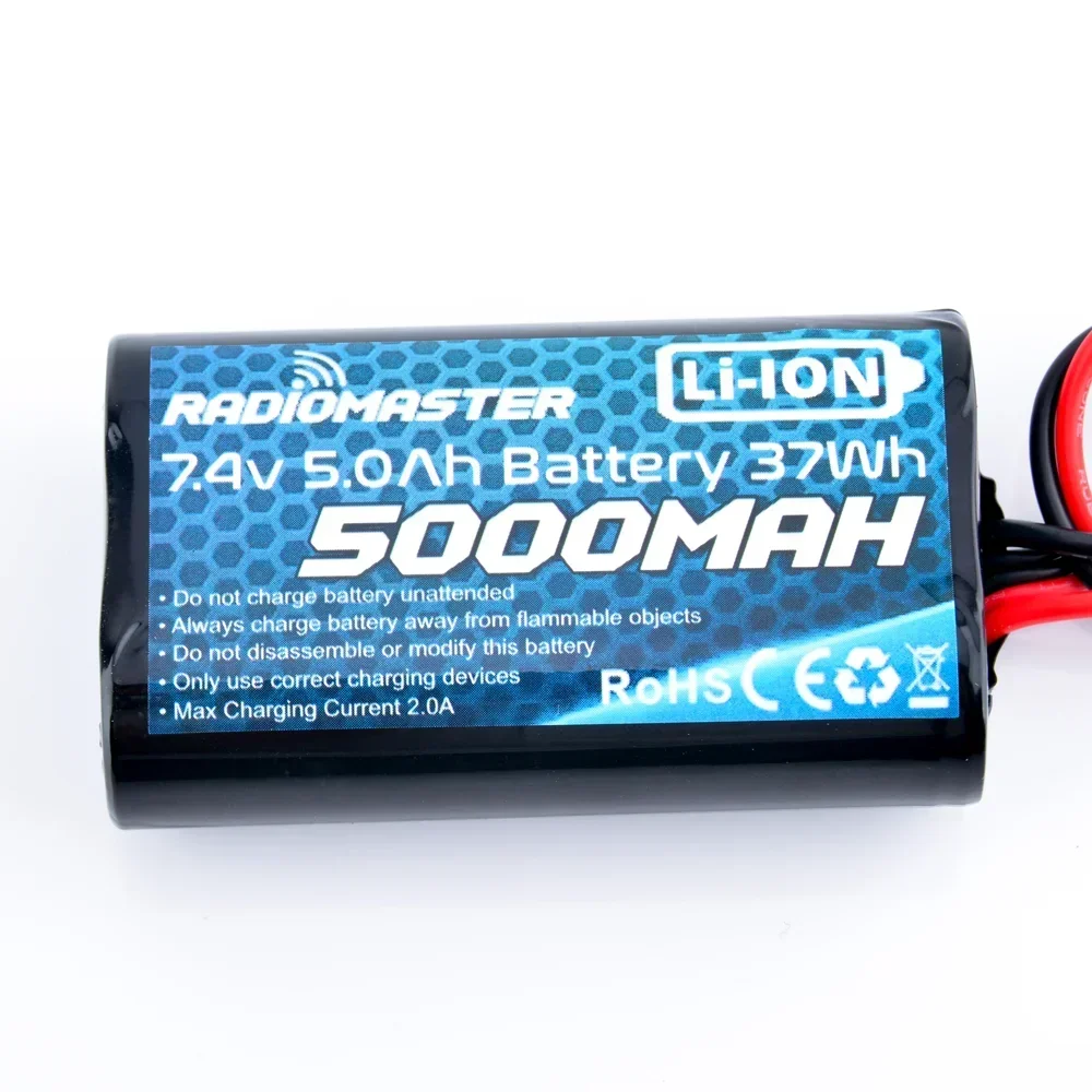 RadioMaster 2S 7.4V 5000mah 37wh Li-Ion Battery TX16S TRemote Control Transmitter JST-XH and XT30 Plug Large Endurance