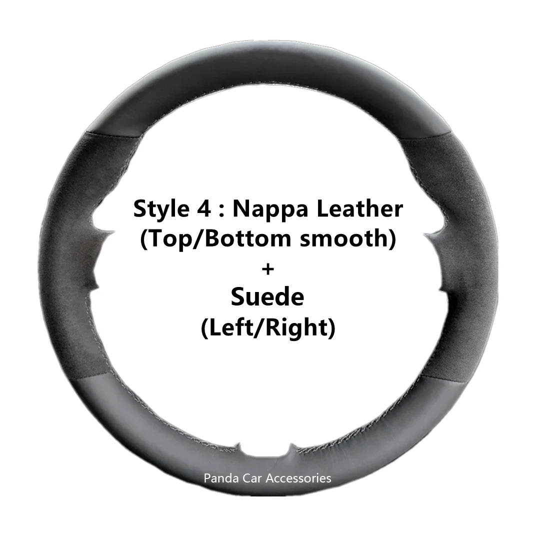 Suede Genuine Leather Blue Thread Steering Wheel Cover Car Accessoires Specifically for Mercedes Benz A-Class B-Class C-Class 5