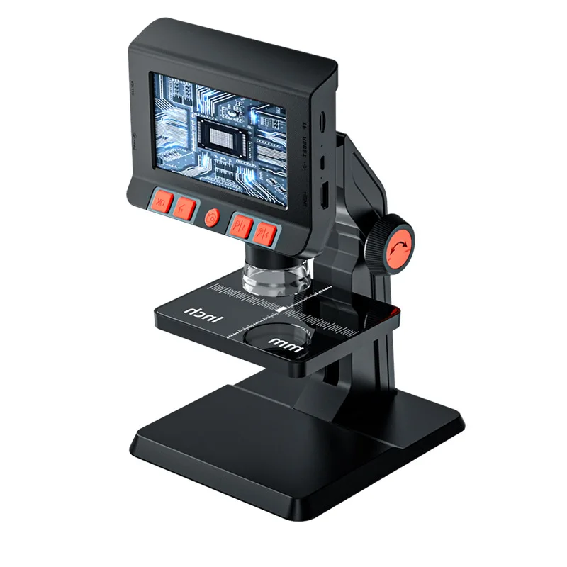 Digital Microscope with Screen, High-Definition Portable Mobile Phone, Magnifying and Repairing Industrial Video Microscope