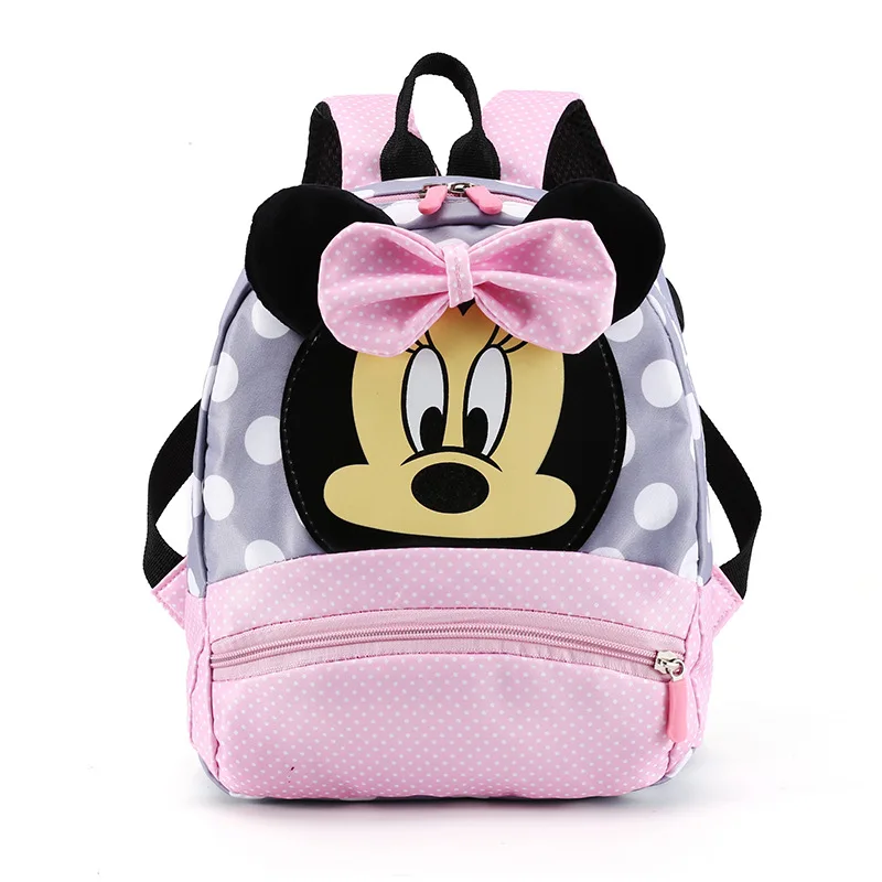 

Disney New Minnie Design Kindergarten Schoolbag Cute Children Backpack 2-3-6 Years Old Cartoon Mickey Boys Girls Backpack