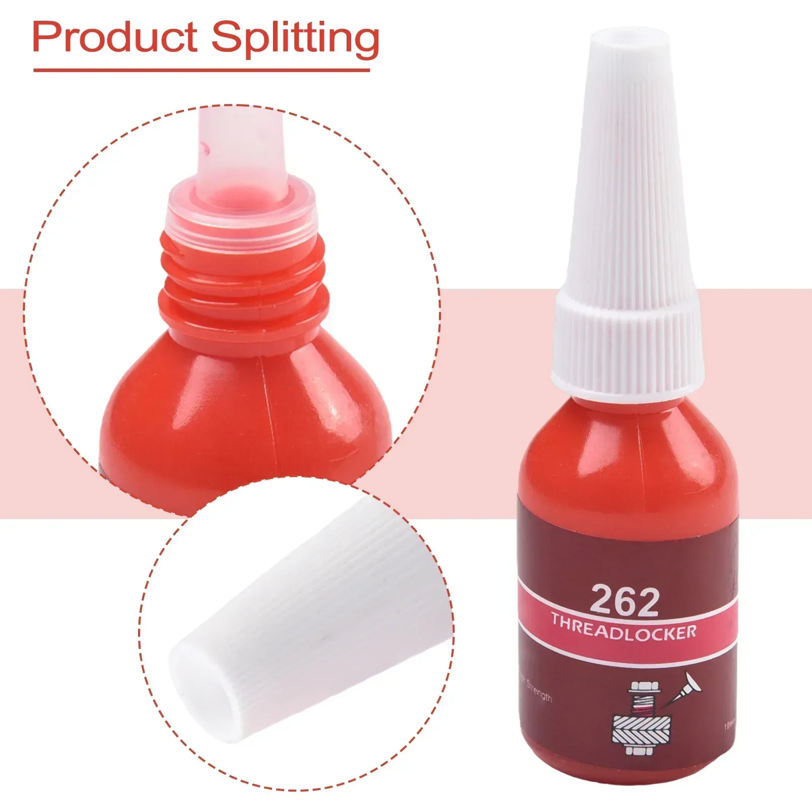 10ml Threadlocker 222/242/243/262/263/271/277/290 Anaerobic Adhesive For Most Metal S, Thixotropic Viscosity,chemical Resistance