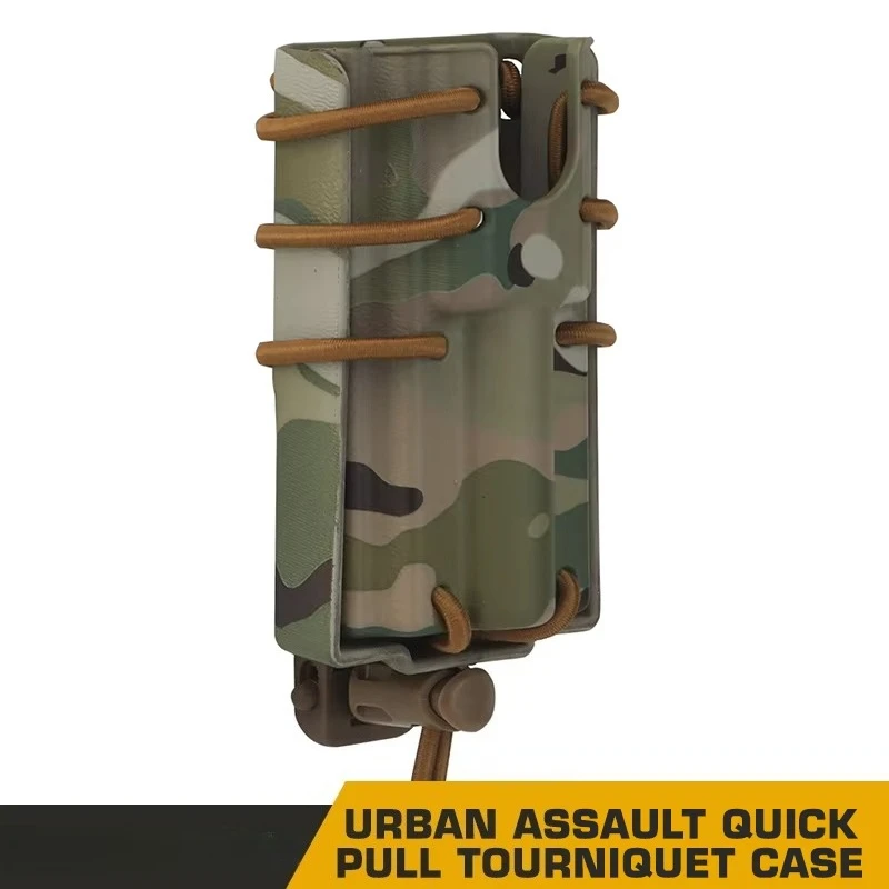 Tactical Urban Assault Tourniquet Pouch Strap Quick Release First Aid Kit EDC Case Holder Box with Waist Belt Clip